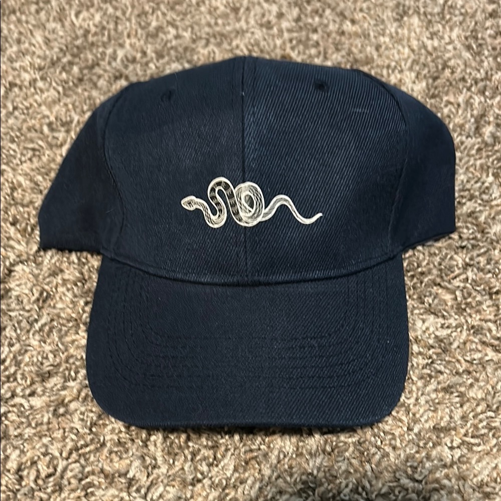 Navy Blue Cap with Snake Decal